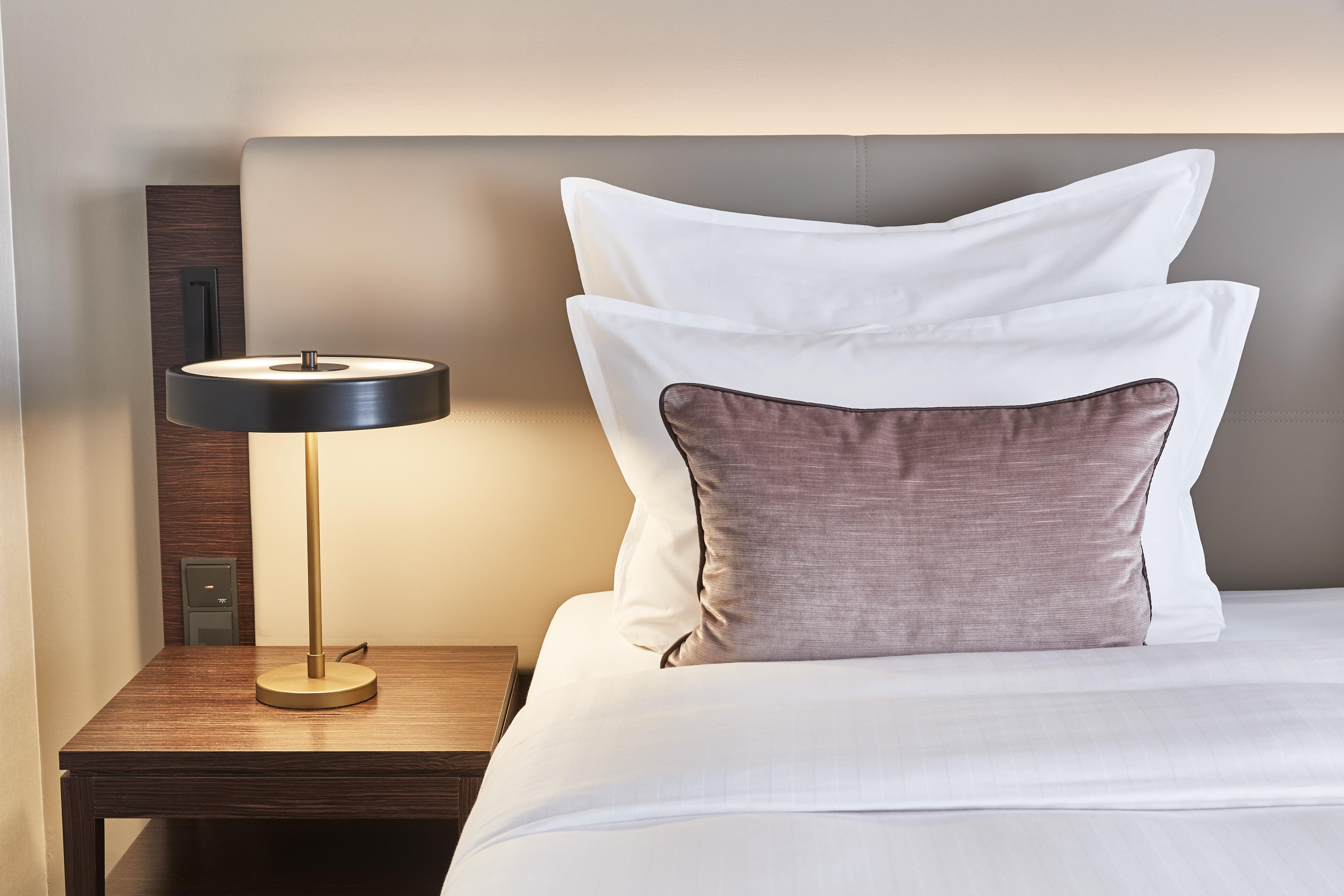 Steigenberger Hotel De Saxe Dresden Exterior photo A bed with a throw pillow